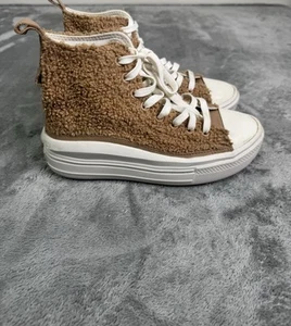 Converse Women’s Chuck Taylor All Star Move Platform High Sherpa Size 6 Beige - Picture 1 of 9