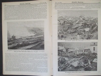 1889 JOHNSTOWN FLOOD DISASTER DAM BREAKS 2,209 PERISH SCIENTIFIC AMERICAN - Image 1 of 4