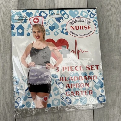 Vestido elegante de enfermera para damas | Mujeres | Sexy | Delantal y liga con diadema Foto 1 de 4
