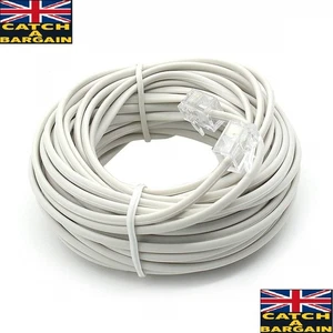 Cable de extensión de teléfono 10 m RJ11 6P2C pin macho a macho enchufe (B836) - Imagen 1 de 5