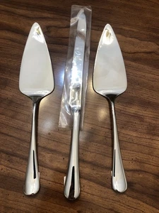 Crate & Barrel Robert Welch Caesna Mirror Pastry Server And Cake Knife Lot 3 New - Picture 1 of 7
