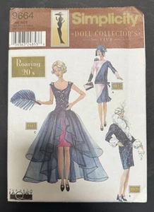 Simplicity Puppe Collectors Club Roaring 20's Kleidung Muster #9664 11,5" UNCUT - Bild 1 von 4