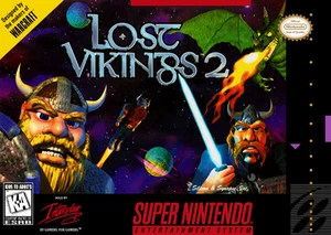 Lost Vikings 2 Snes Box Art 2"X3" Pin Button Badge - Picture 1 of 2