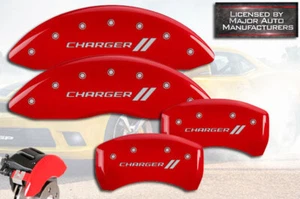 Dodge "Charger //" GT BR5 2018-2023 cubiertas de pinza de disco de freno delanteras traseras rojas MGP - Imagen 1 de 10