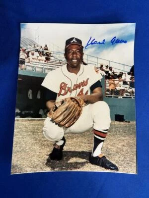 Hank Aaron Atlanta Braves Autograph/Auto 8" x 10" color photo Autographed/Signed - Image 1 of 4