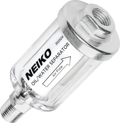 Neiko Water and Oil Separator for Air Line 1/4” NPT Inlet and Outlet - image 1 of 4