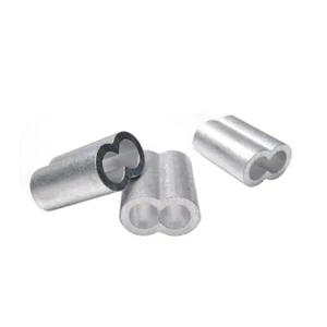 10pcs 5/16" Aluminum Cable Crimps Cable Ferrule Clip Fittings for Crimping Wi... - Picture 1 of 6