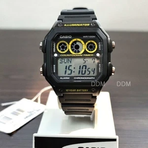 CASIO Digital Men Watch AE-1300WH-1A Resin Strap Black Original New - Picture 1 of 6