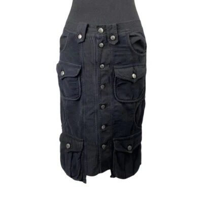 Falda Just Cavalli 2005 Vintage Multibolsillo Botón Socorro Y2K Talla 42 Foto 1 de 4