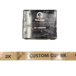 New Omega OM6 Smart Projector 7680x4320 8000 Lm w/ 72" Edge Motorized Screen - Picture 1 of 8