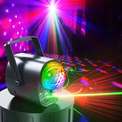 LED EFFECT LIGHT Laser Projector Stage Light RGB Party KTV Club DJ Disco Lights - Image 1 of 4