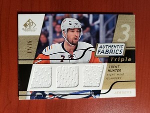 2008-09 SP Game Used Authentic Fabric Triple Jersey Gold Trent Hunter 17/25