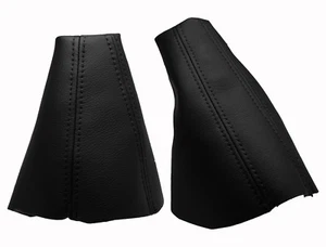 HYUNDAI COUPE (1996-1999) Soufflet Levier De Vitesse et Frein - Couture Noir - Afbeelding 1 van 1