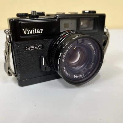 Vivitar 35ES Rangefinder 40mm f1.7 35mm film Camera; TESTED&WORKING - Image 1 of 4