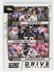 2017 Score John Elway, Terrell Davis, Shannon Sharpe Drive Team #11 Broncos