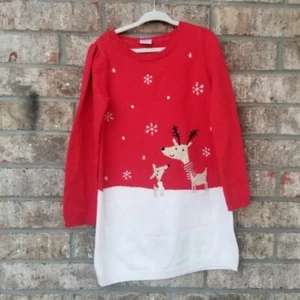 Gymboree Reindeer RED Holiday Christmas Sweater Kids (Sz XS/ Size 5t) Embroidere - Picture 1 of 6