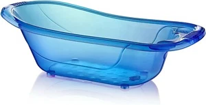 Large 50 Litre Aqua Blue Clear Transparent Baby Bath Tub - Picture 1 of 3