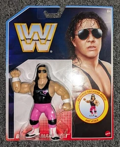 WWE Retro Bret Hit Man Hart Mattel Action Figure sigillato in fabbrica WWF Wrestling - Foto 1 di 3
