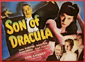 Movie Posters #2 - Card #38 - Lon Chaney Jr - Son Of Dracula (1943) - Picture 1 of 2