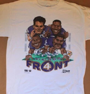 Minnesota Vikings NFL Caricature Short sleeve Unisex T shirt Football HN1722 - Picture 1 of 2