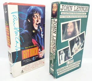 LOT of 2 VHS Tapes The Beatles Paul McCartney’s Get Back & John Lennon Capton 🎬 - Picture 1 of 24
