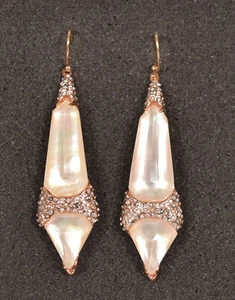 Alexis Bittar Womens Clear Quartz Crystal Rhinestone Drop Earrings - Picture 1 of 6