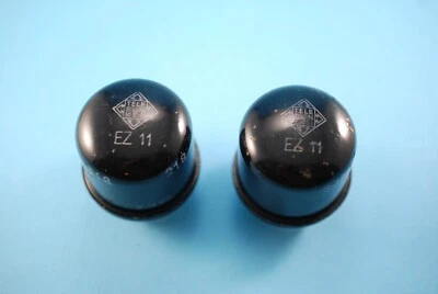 Pair Telefunken EZ11 Tested Rectifier Power Supply Tubes Valves Rohres - Imagem 1 de 4