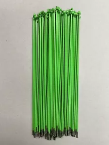 OLD SCHOOL BMX NEON GREEN 20" WHEEL SPOKES 194mm 14 gauge fits 36h 4X RIMS asahi - Picture 1 of 1