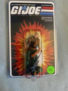 GI Joe 2002 Figure - DUKE w Weapons;  Card & CUSTOM CASE - Picture 1 of 3