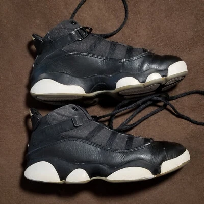 Nike Jordan 6 Rings Youth 2.5y Negro/Plata/Blanco 323432-021 Zapatillas AA168 Foto 1 de 4