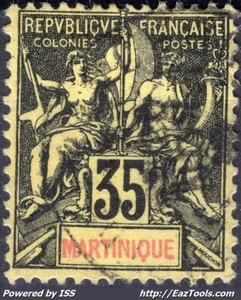 MARTINIQUE TYPE GROUPE N° 48 AVEC OBLITERATION - Picture 1 of 2