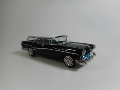 Brekina 1:87 1957 Buick Century Caballero Nero/Bianco Modello Pronto - Immagine 1 di 4