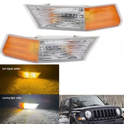 Turn Signal Lamp Replace White LED DRL/Amber Blinker For Jeep Patriot 2007-2017 — 第 1/4 张图片