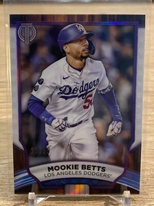 2022 Topps Tribute Mookie Betts Purple #'d /50 Dodgers