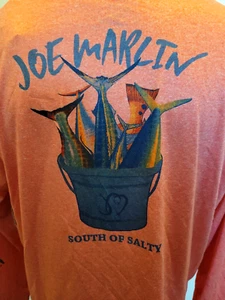 New Men's 2XL Joe Marlin Unwind Sun Defender UPF 30+ Long Sleeve Fish Shirt