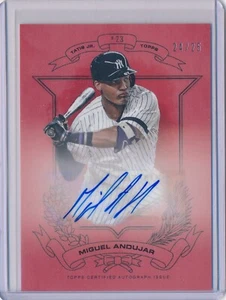 2019 Topps X Tatis Jr 0.23 Miguel Andujar Silver Parallel Auto 24/25 Yankees - Bild 1 von 2