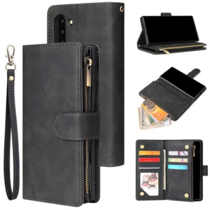 Zip Coin Purse Card Slot Flip Wallet Case Cover For Huawei nova5i lite3 5i pro - Picture 1 of 22