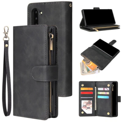 Zip Coin Purse Card Slot Flip Wallet Case Cover For Huawei nova5i lite3 5i pro - Image 1 of 4