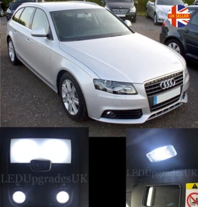 Audi A4 S4 B8 Avante Voll Weiß LED Innenraumbeleuchtung Upgrade + Kennzeichen - Bild 1 von 5