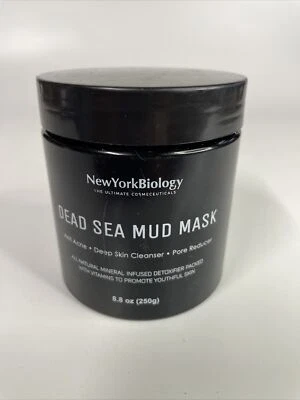 Máscara de lama do Mar Morto New York Biology limpador de pele profunda anti acne 8,8 oz - Imagem 1 de 4