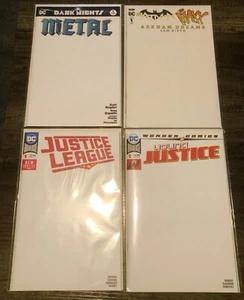 DC Blank Sketch Cover Lot - Batman, Dark Nights: Metal #1, Justice League #1 NM+ - Picture 1 of 5