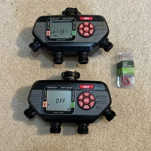 2x ACE 4-Zone Programmable Water Timer Lot + Extra Filter Hose Washers -PlsCDesc - Picture 1 of 15