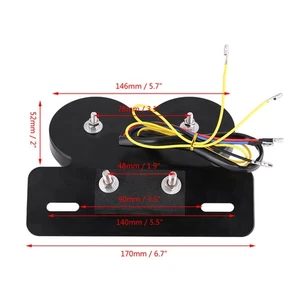 ˘Motorcycle LED Tail Lamp Brake Indicator Turn Signal Light For Custom Cafe - Picture 1 of 12