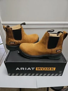Ariat Turbo Chelsea wasserdichte Stahlkappe Arbeitsstiefel Größe 9 EE (weit) - Bild 1 von 9