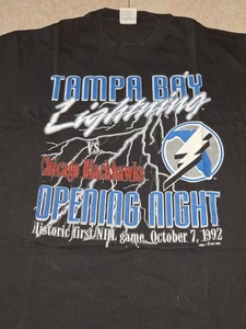 Tampa Bay Lightning 1st Ever Home Game October 7, 1992 Vs The Chicago Blackhawks - Picture 1 of 1