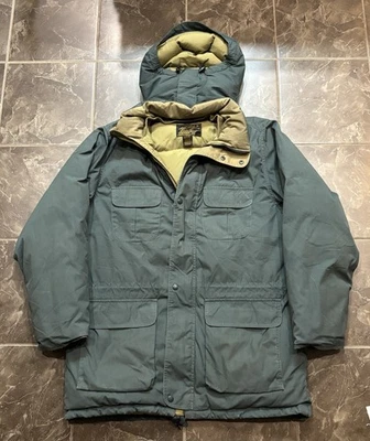 Vintage Eddie Bauer Goose Down Parka Green Men’s Size L Tall - Image 1 of 3