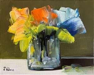 JOSE LIMA OIL PAINTING IMPRESSIONIST  ART COLLECTIBLE 8x10 - Picture 1 of 3