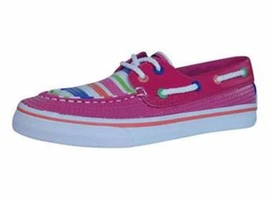 Sperry Top-Sider Bahama Girls Deck / Boat Shoes - Hot Pink Multi Sequin US 2 - Picture 1 of 12