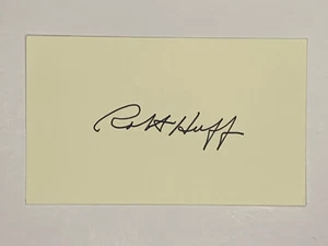 Robert Huff American Poet Author Signed 3x5 Card  - Bild 1 von 1
