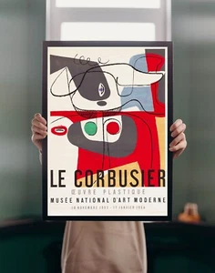 Le Corbusier 1954 Ausstellung POSTERDRUCK Vintage Paris Architektur Wandbild HD - Bild 1 von 7